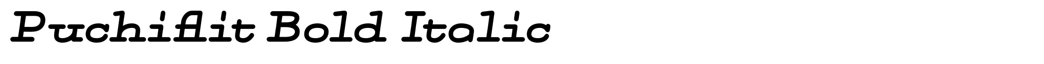Puchiflit Bold Italic image